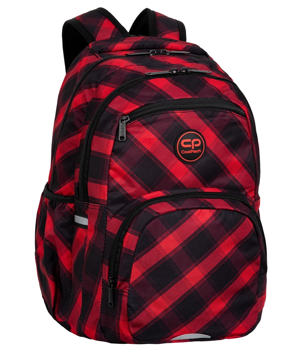 Plecak CoolPack szkolny w kratkę SCOTTISH czerwony PICK 23L