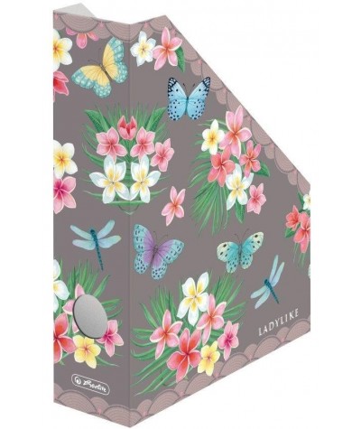 Pojemnik na dokumenty kartonowy LADYLIKE BUTTERFLIES w kwiaty, motyle Herlitz