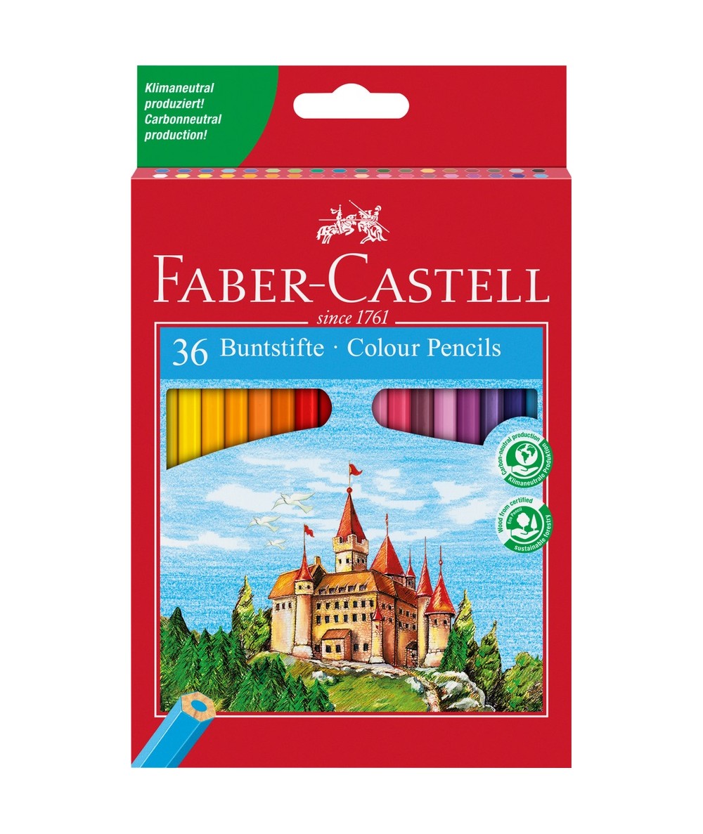 Kredki Faber-Castell 36 kolorów ZAMEK ołówkowe do rysowania eko