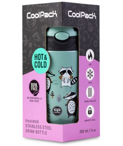 Butelka termiczna COOLPACK termos 350ml SHOPPY dla dzieci BONO szopy i borsuki