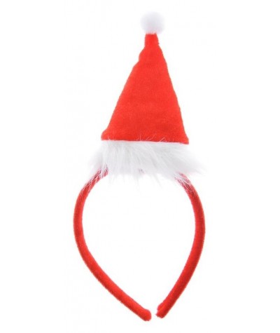 Opaska z czapką mikołaja BOŻE NARODZENIE na głowę świąteczna CZERWONA ozdoba