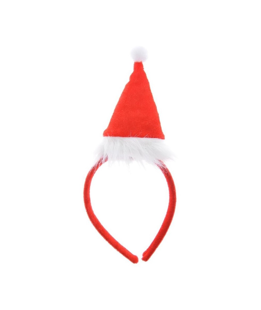 Opaska z czapką mikołaja BOŻE NARODZENIE na głowę świąteczna CZERWONA ozdoba