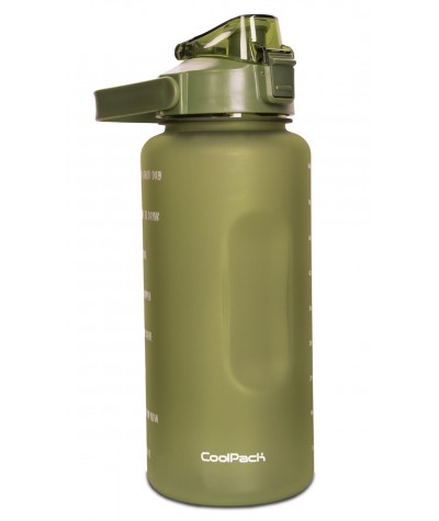 Bidon motywacyjny z miarką DUŻY 2L OLIVE CoolPack CanCan zielony BPA FREE