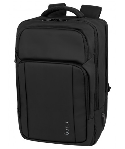 Plecak biznesowy męski r-bag Muls czarny na laptopa 15,6 cali port USB
