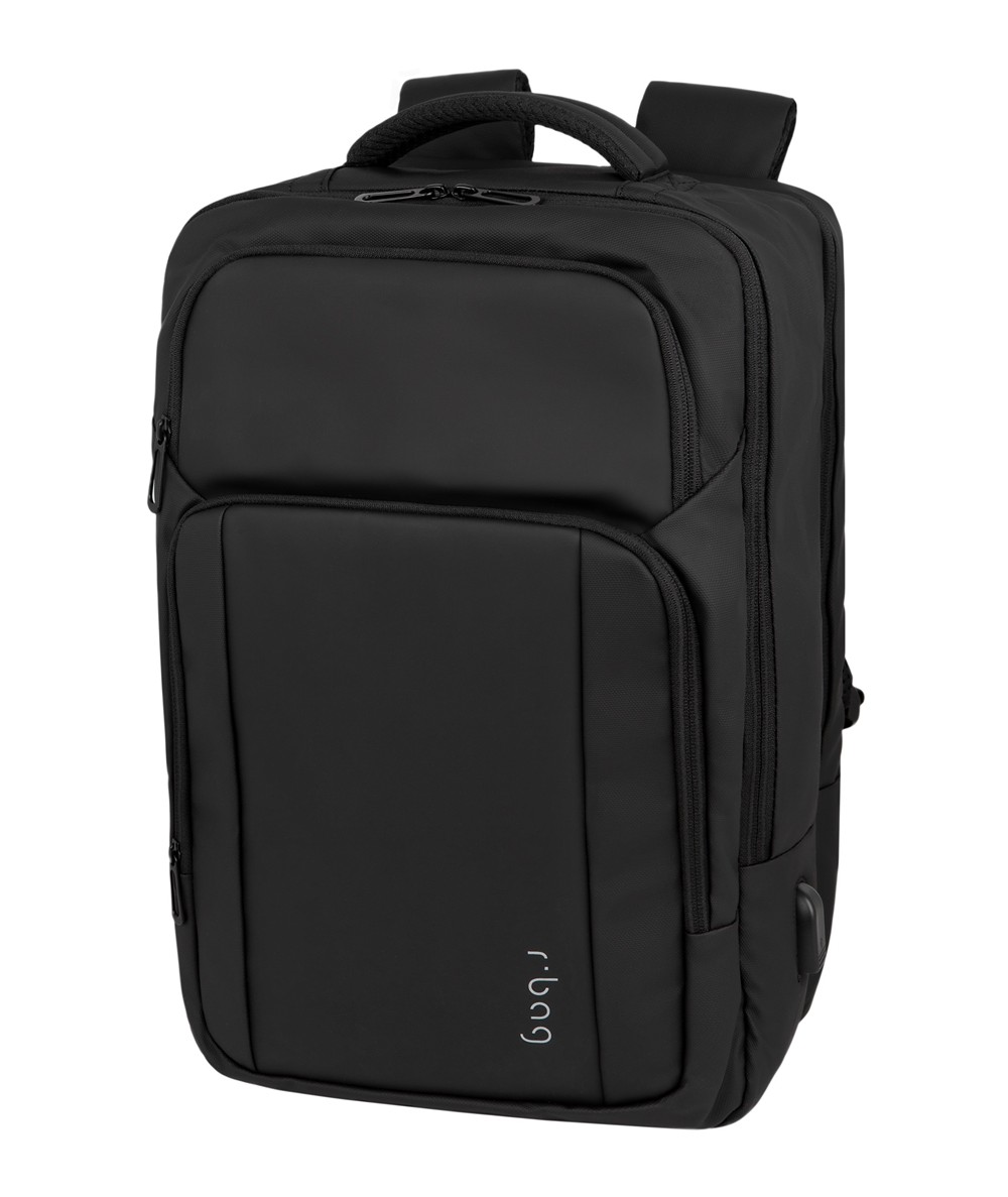 Plecak biznesowy męski r-bag Muls czarny na laptopa 15,6 cali port USB