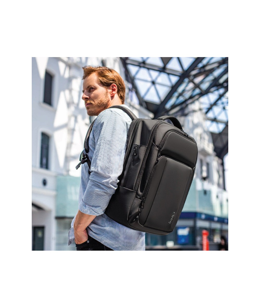 Plecak biznesowy męski r-bag Muls czarny na laptopa 15,6 cali port USB z możliwością znakowania logo firmy