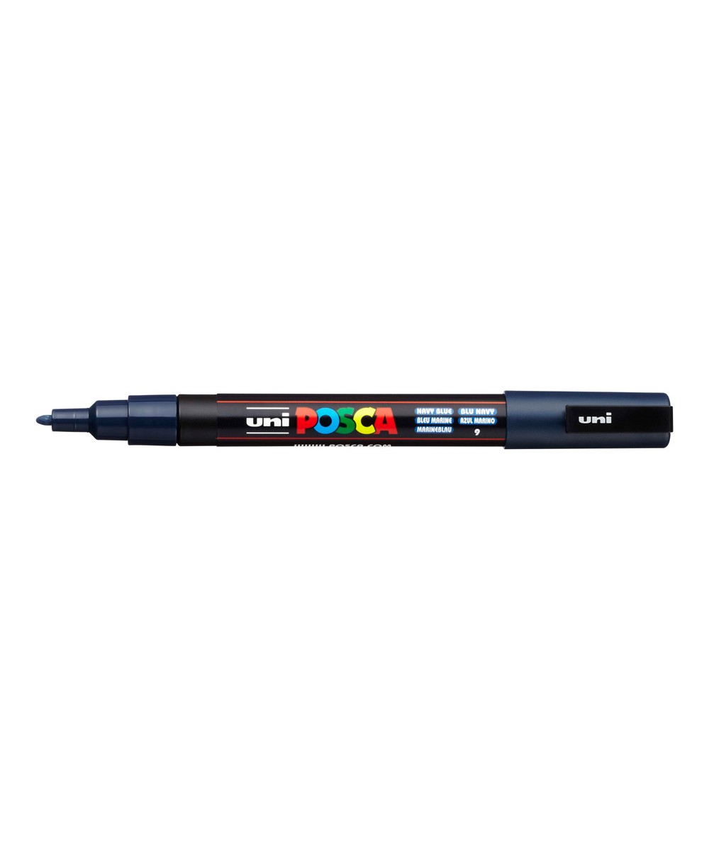 Marker Uni Posca PC-3M GRANATOWY 9 końcówka zaokrąglona 0,9-1,3mm do biura i szkoły
