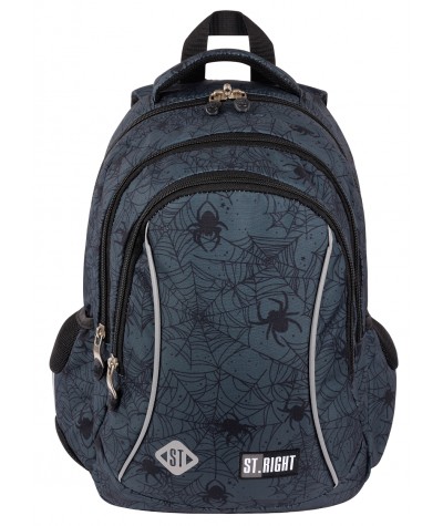 Plecak dla pierwszoklasisty chłopca pająki ST.RIGHT SPIDER WEB BP26