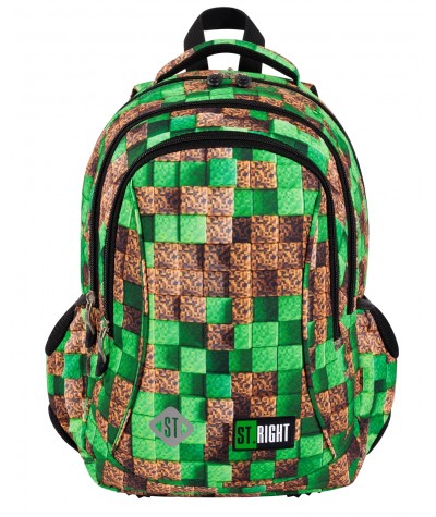 Plecak szkolny 1-3 bloki piksele ST.RIGHT PIXEL CUBES dla fana Minecrafta BP26