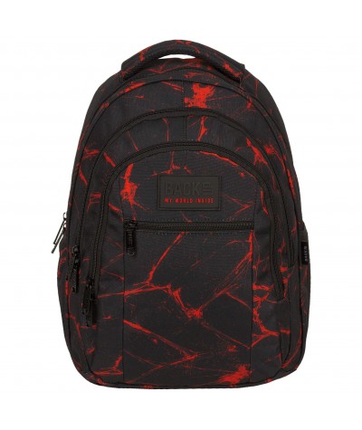 czarno czerwony plecak lava do szkoły dla chłopaka