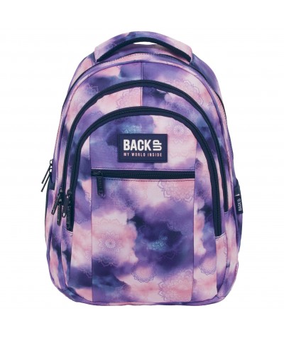 plecak szkolny w kolorach fioletu wzór mandala Backup