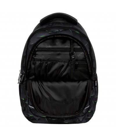 Czarny plecak do klasy 4 - 8 pojemny PLB6A49