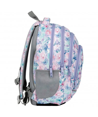 Plecak młodzieżowy dla dziewczynki pastelowy w kwiatki A15
