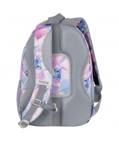 wygodny plecak szkolny dla dziewczynki z wyprofilowanymi plecami, miękko wyściełany tył w pastelowych kolorach