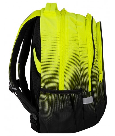 Czarno-żółty plecak szkolny trzykomorowy CoolPack F002510