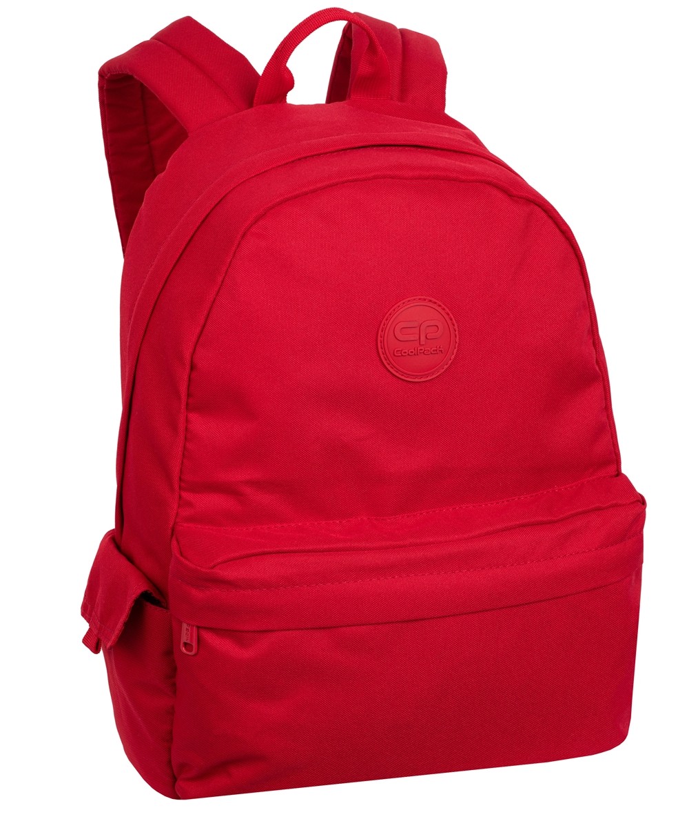Czerwony plecak miejski szkolny z jedną komorą i kieszeniami CoolPack CP SONIC RED