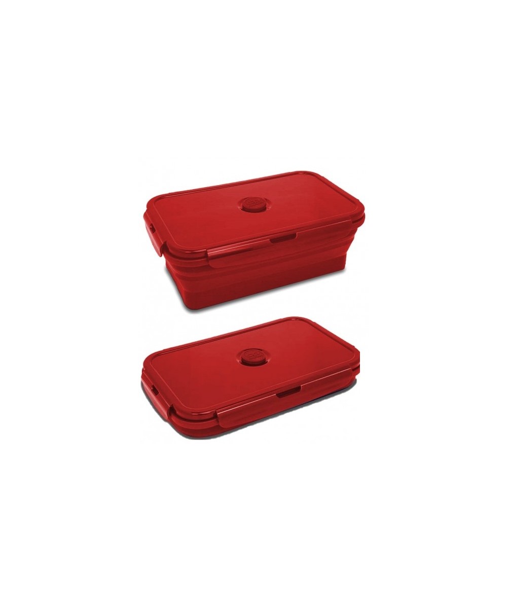 Śniadaniówka silikonowa duża 1200ml składana CZERWONA CoolPack RPET RED BPA FREE