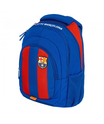 Plecak wczesnoszkolny FC BARCELONA niebieski z czerwonymi pasami w barwach barcy