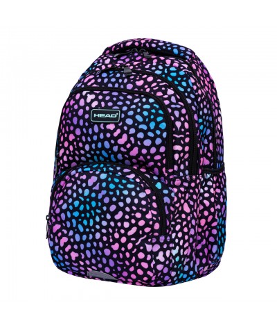 Kolorowy plecak szkolny dla nastolatki w cętki HEAD