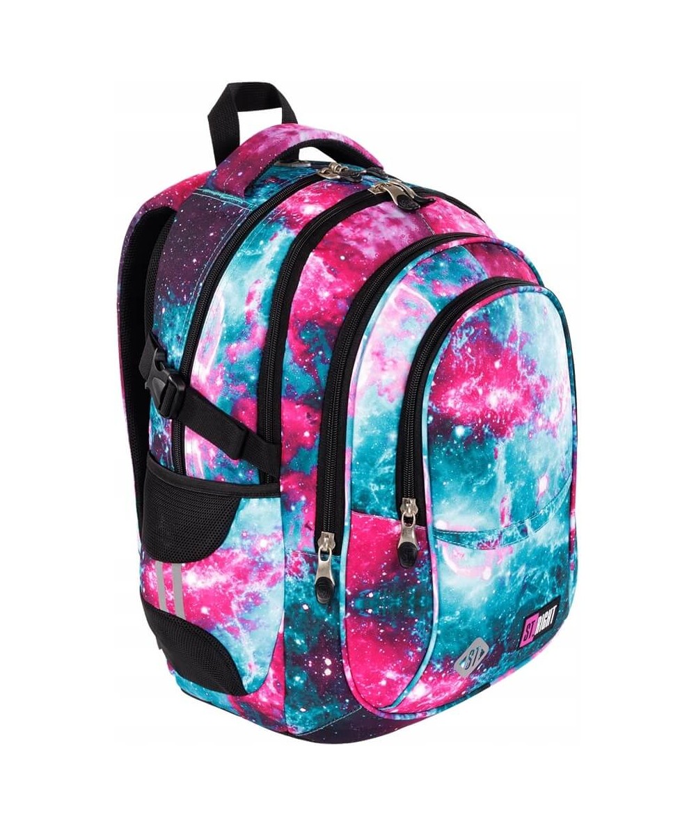 kolorowy plecak dla dziewczyny galaktyka do 4 5 6 7 8 klasy