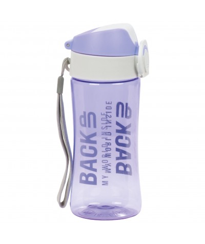 Bidon fioletowy 400ml BPA free dla dziewczyny do szkoły tritan BackUP A33