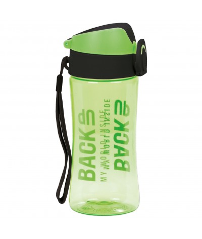 Bidon zielony 400ml mały szkolny przeźroczysty BPA free tritan BackUP A63
