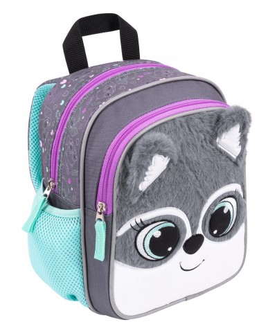 Plecak pluszowy SZOP na wycieczki lub do przedszkola dla dziewczynki  RACOON BAMBINO