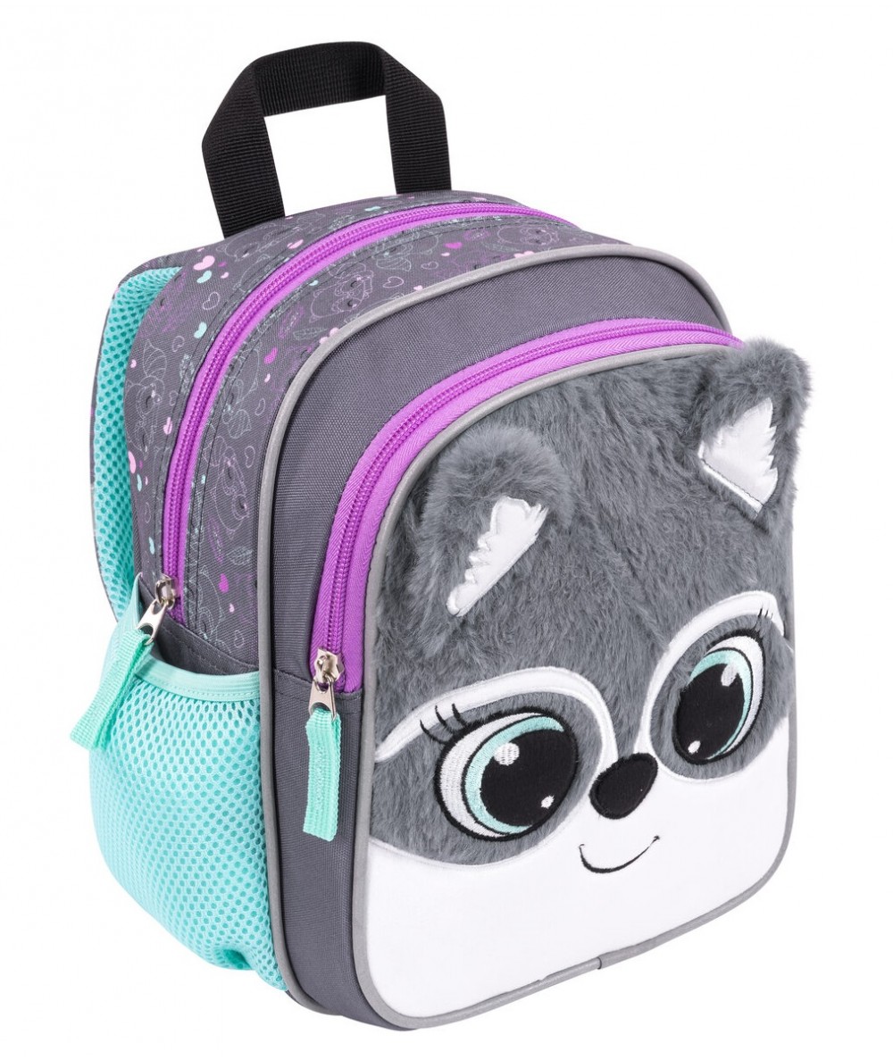 Plecak pluszowy SZOP na wycieczki lub do przedszkola dla dziewczynki  RACOON BAMBINO