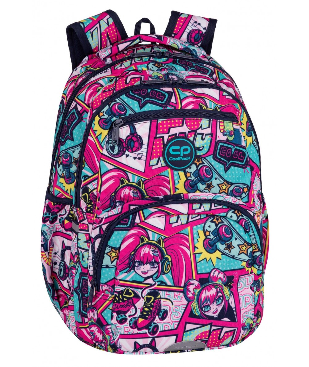 Plecak dla nastolatki MANGA kolorowy ANIME CoolPack PICK 23L dwukomorowy