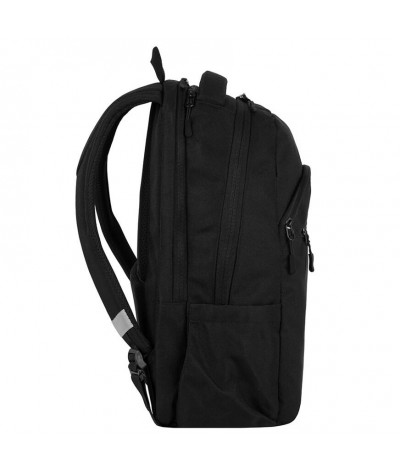 dwukomorowy czarny Plecak  CoolPack Black Collection z kieszenią na laptopa