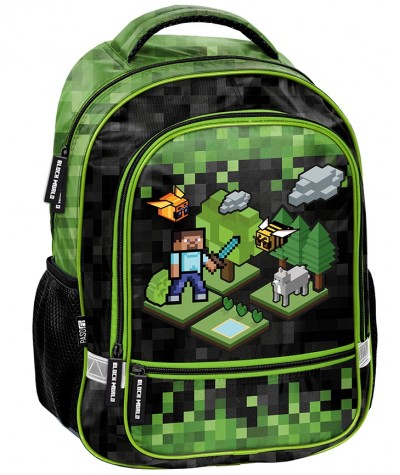 Plecak dla fana gry Minecraft do 1 klasy PIXEL szkolny PASO