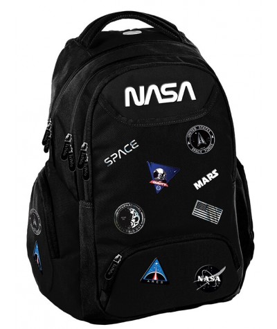 Plecak NASA szkolny młodzieżowy PASO czarny BeUniq