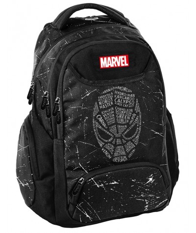 Czarny plecak szkolny SPIDERMAN Paso BeUniq dwie komory Marvel