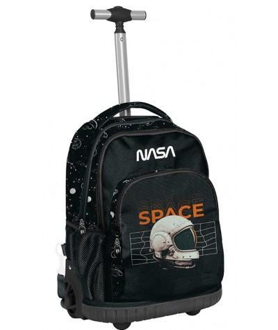 Plecak na kółkach NASA z astronautą Paso Nasa czarny lekki dziecięcy