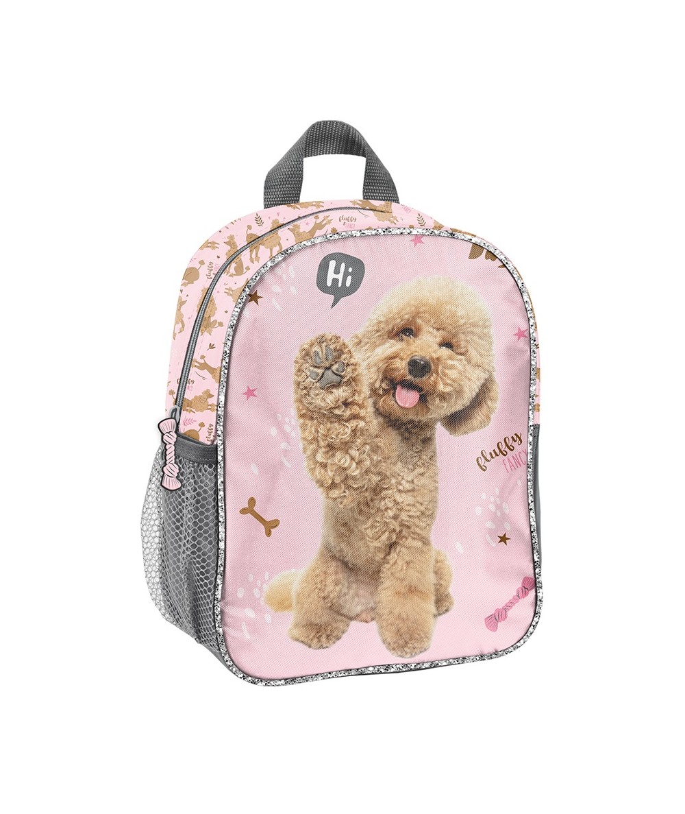 Mały plecak PASO do przedszkola z PUDELKIEM piesek na wycieczkę z pieskiem małym szczeniaczkiem