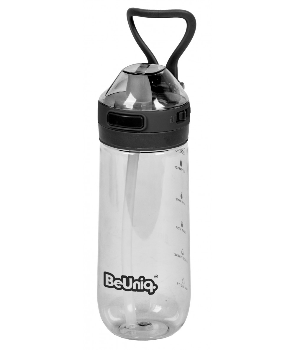 Bidon sportowy na wodę Paso 650ml czarny Tritan BPA FREE BeUniq