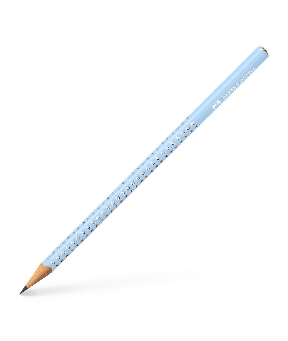 Ołówek B Faber-Castell Sparkle pearly SKY BLUE błękitny z brokatem