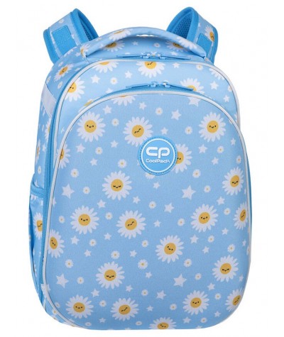 Tornister plecak w kwiatki stokrotki CoolPack DAISY SUN niebieski dla dziewczynki TURTLE CP