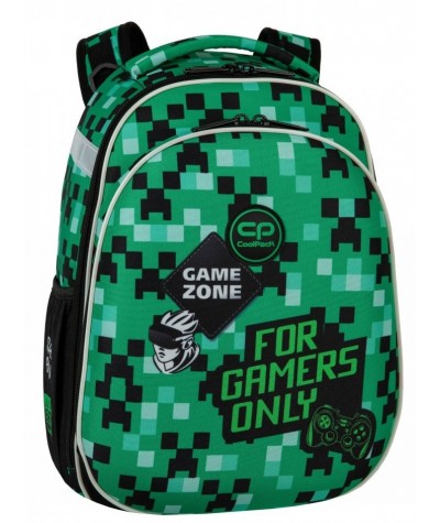 Zielony Plecak tornister dla pierwszoklasisty CoolPack PIKSELE dla chłopca Game Zone TURTLE CP
