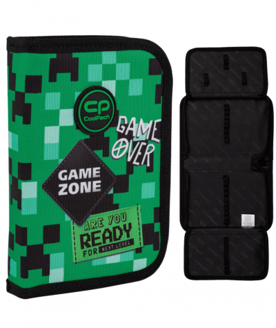 Zielony Piórnik dla chłopca PIKSELE CoolPack GAME ZONE bez wyposażenia Clipper