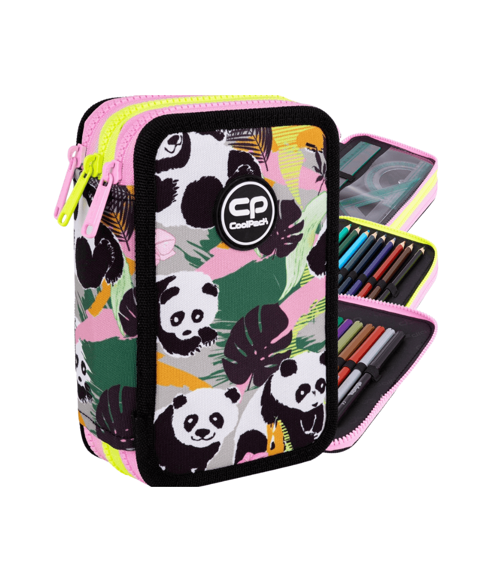 Pi&oacute;rnik z wyposażeniem w pandy CoolPack CP PANDA GANG JUMPER 3 trzykomorowy