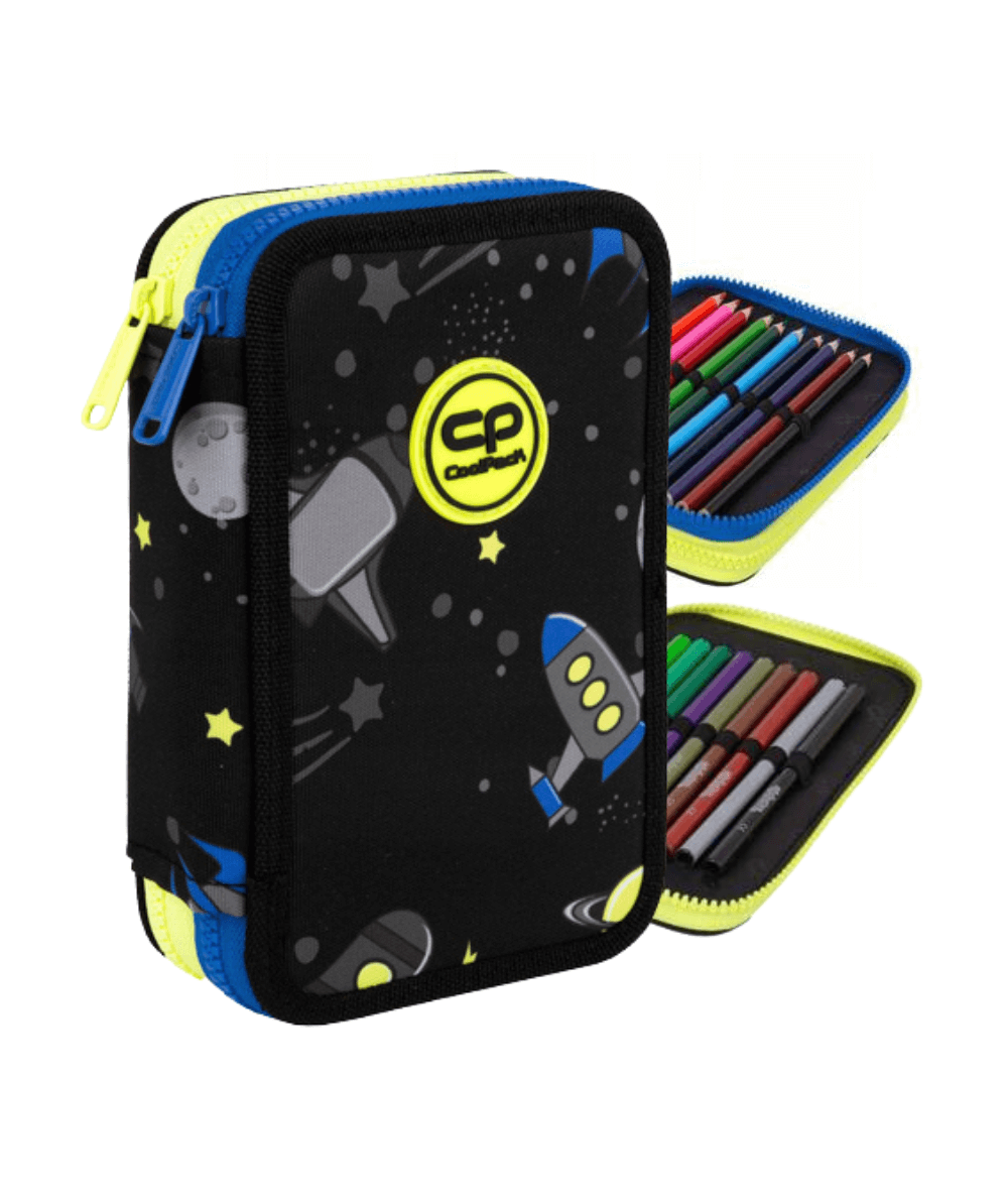 Pi&oacute;rnik dwukomorowy z wyposażeniem COOLPACK CP JUMPER 2 Atlantis w rakiety i planety