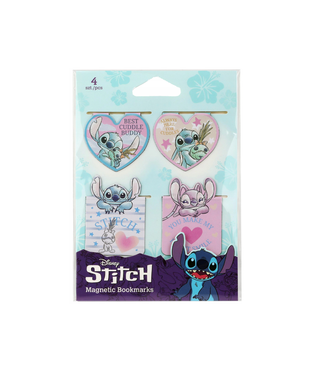 Zakładki magnetyczne 4szt. różowe STITCH Disney Fashion do książek