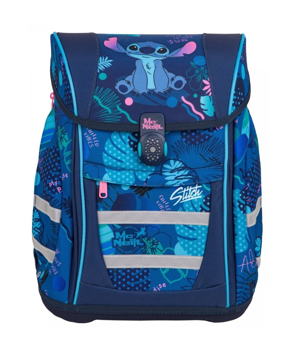 Tornister ergonomiczny do 1 klasy STITCH niebieski McNeill Disney Core TENERIS 18L dla dziewczynki