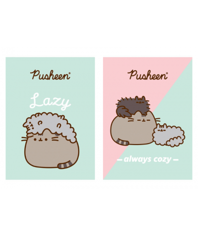 Zeszyt PUSHEEN A4 32k. w kratkę UNIPAP MIX WZORÓW 70g pastelowy