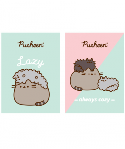 Zeszyt PUSHEEN A4 32k. w kratkę UNIPAP MIX WZORÓW 70g pastelowy