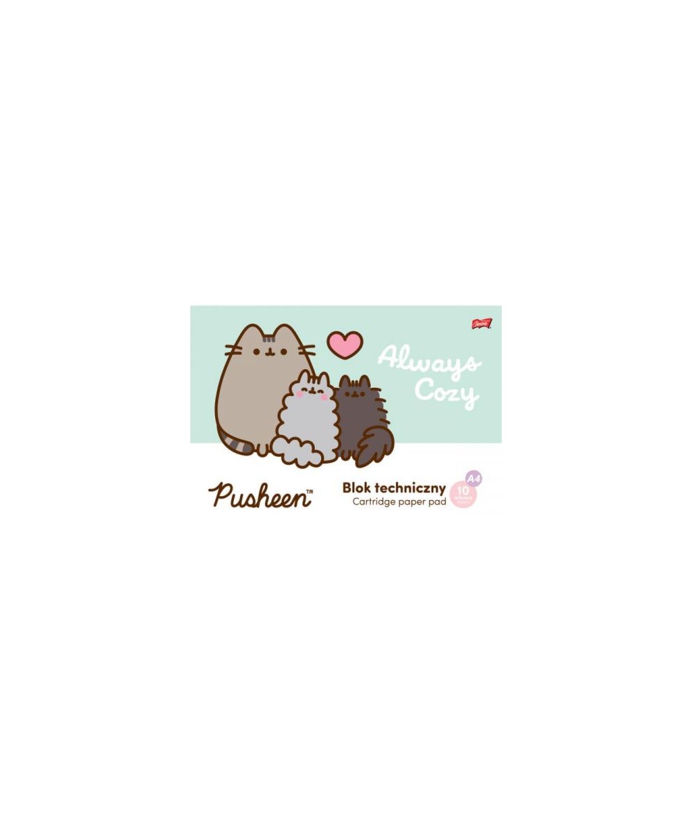 Blok techniczny A4 PUSHEEN St.Majewski z kotkiem 190g