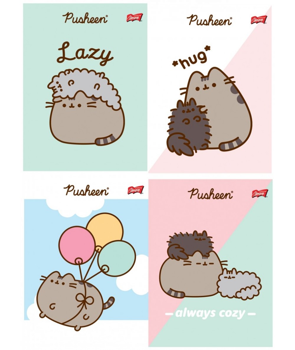 Zeszyt PUSHEEN pastelowy A5 32k. w kratkę UNIPAP MIX WZORÓW 70g 1szt.