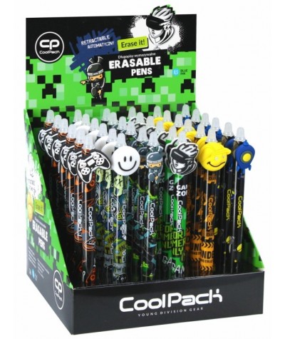 Długopis zmazywalny niebieski automatyczny COOLPACK 0,5mm MIX wzorów 1szt. BOYS chłopięce