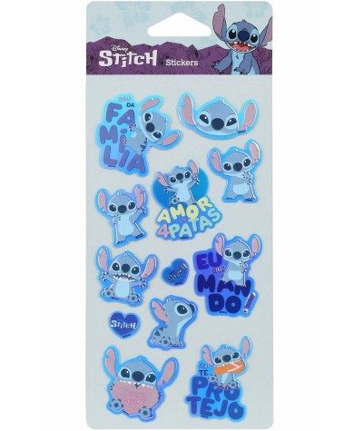 Niebieskie Naklejki STITCH Puffy Disney FASHION POP UP z efektem 3D wypukłe